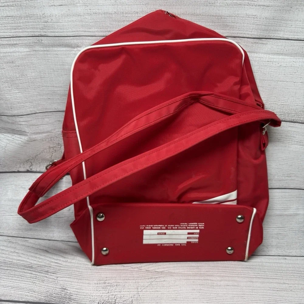 Vintage TWA Red Travel Bag with Shoulder Strap 70's Unused